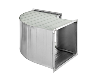 Luftkanal 90° Bogen gefalzt Stahl verzinkt