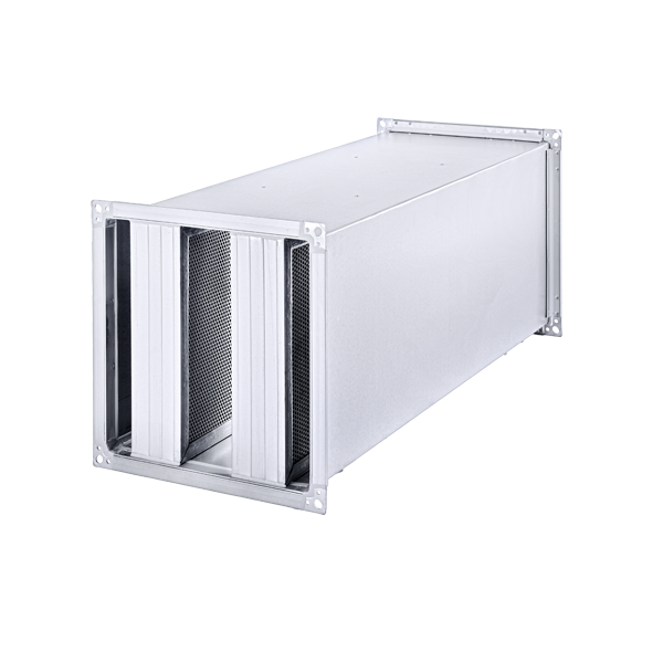 Kulissenschalldämpfer für lufttechnische Anlagen zur Minderung von Strömungsgeräuschen